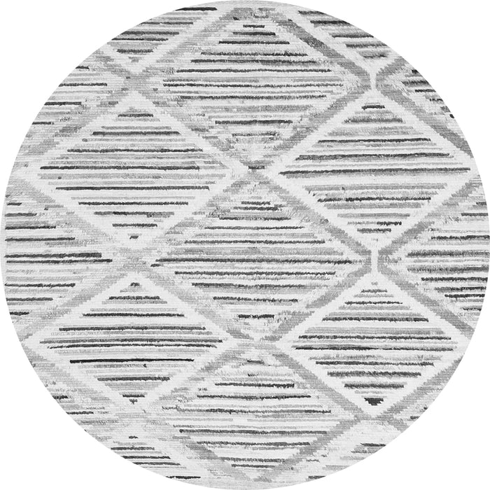 Machine Washable Abstract Gray Contemporary Rug, wshcon520gry
