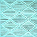 Square Machine Washable Abstract Light Blue Contemporary Rug, wshcon520lblu