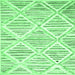 Square Abstract Emerald Green Contemporary Rug, con520emgrn