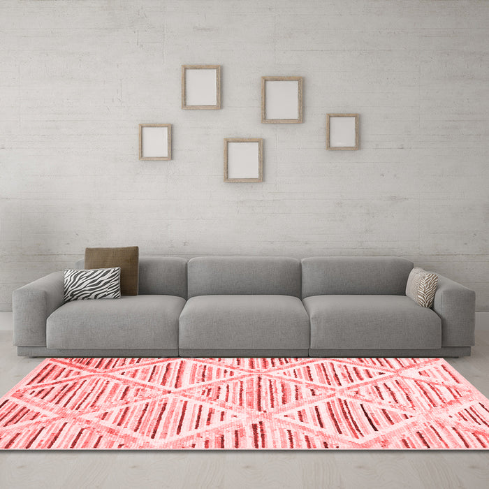 Contemporary Red Washable Rugs