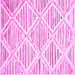 Square Abstract Pink Contemporary Rug, con520pnk