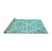 Sideview of Machine Washable Abstract Light Blue Contemporary Rug, wshcon520lblu