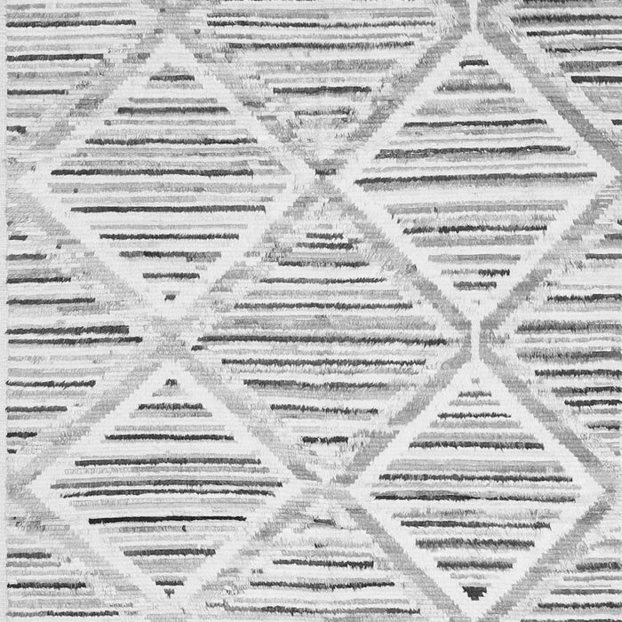 Serging Thickness of Machine Washable Abstract Gray Contemporary Rug, wshcon520gry