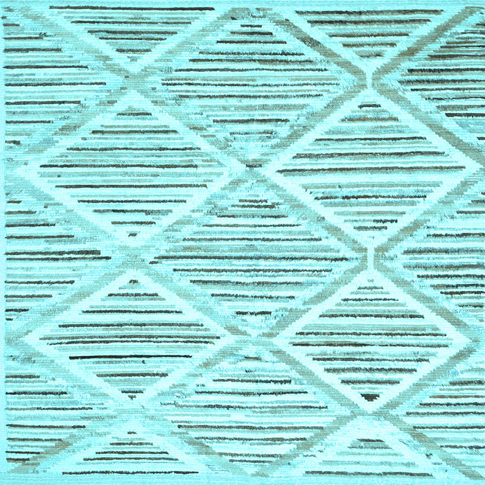 Square Abstract Light Blue Contemporary Rug, con520lblu