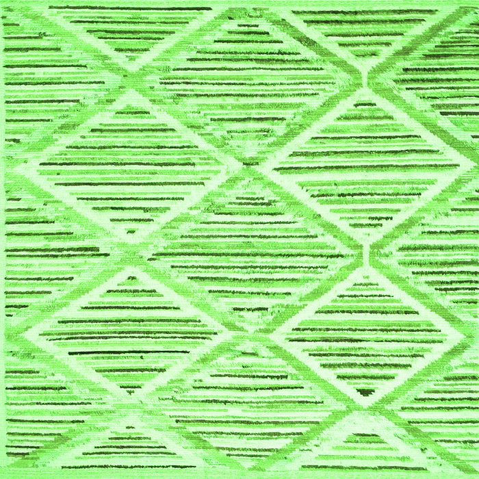 Serging Thickness of Abstract Green Contemporary Rug, con520grn