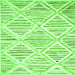 Serging Thickness of Abstract Green Contemporary Rug, con520grn