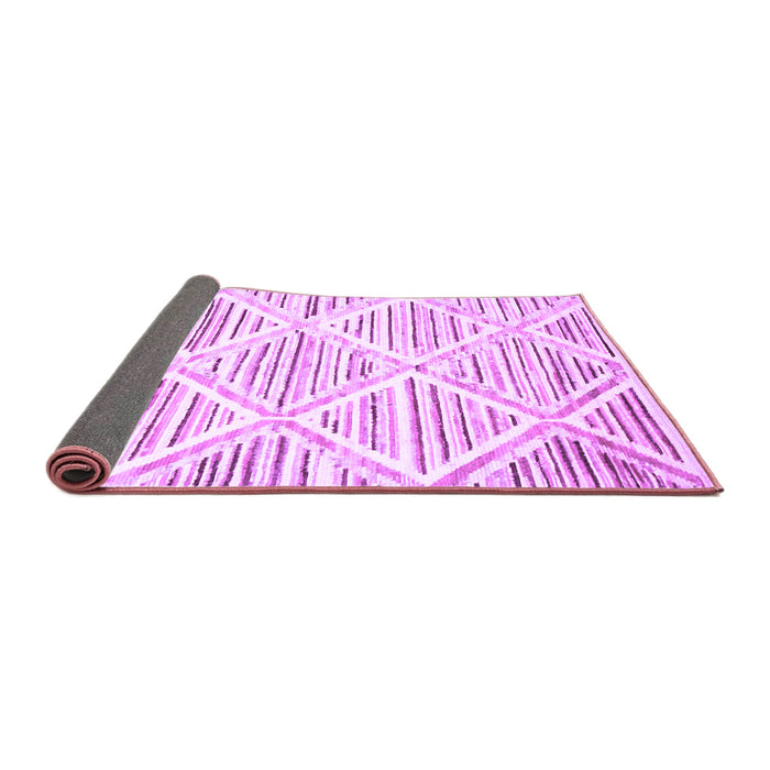 Sideview of Abstract Purple Contemporary Rug, con520pur