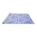 Sideview of Machine Washable Abstract Blue Contemporary Rug, wshcon520blu