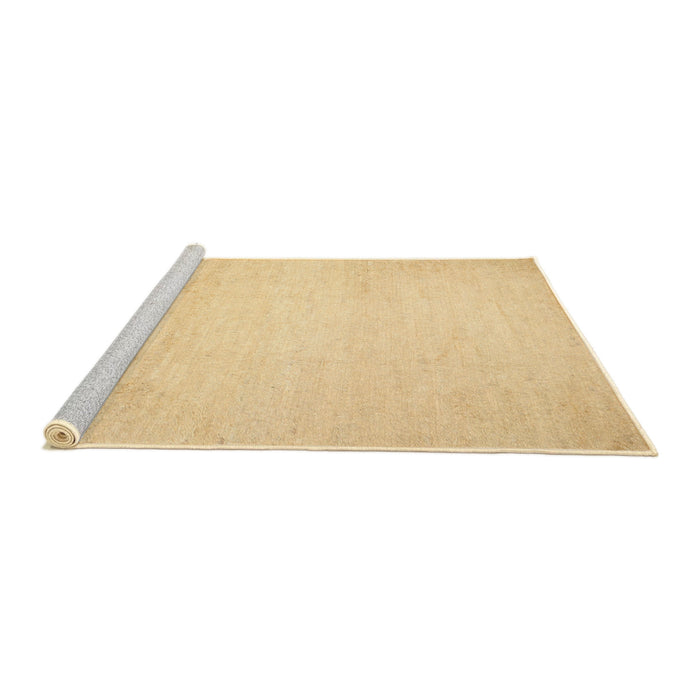 Serging Thickness of Machine Washable Contemporary Chrome Gold Yellow Rug, wshcon521