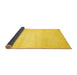 Sideview of Solid Yellow Modern Rug, con521yw