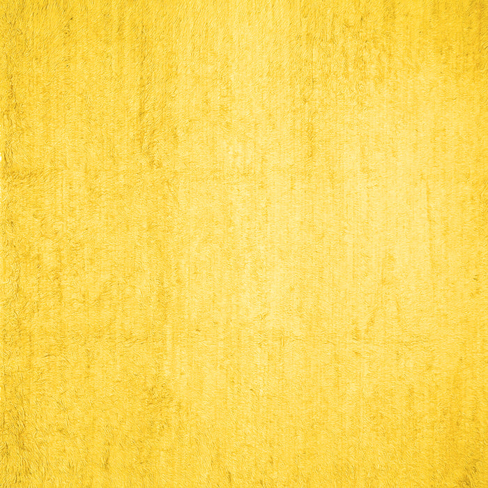 Square Solid Yellow Modern Rug, con521yw