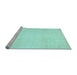 Sideview of Machine Washable Solid Light Blue Modern Rug, wshcon521lblu