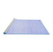 Sideview of Machine Washable Solid Blue Modern Rug, wshcon521blu