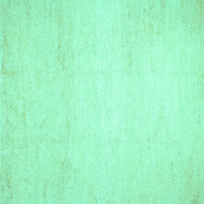 Square Machine Washable Solid Turquoise Modern Area Rugs, wshcon521turq