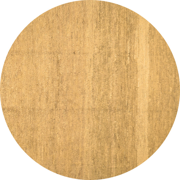 Round Abstract Brown Contemporary Rug, con522brn