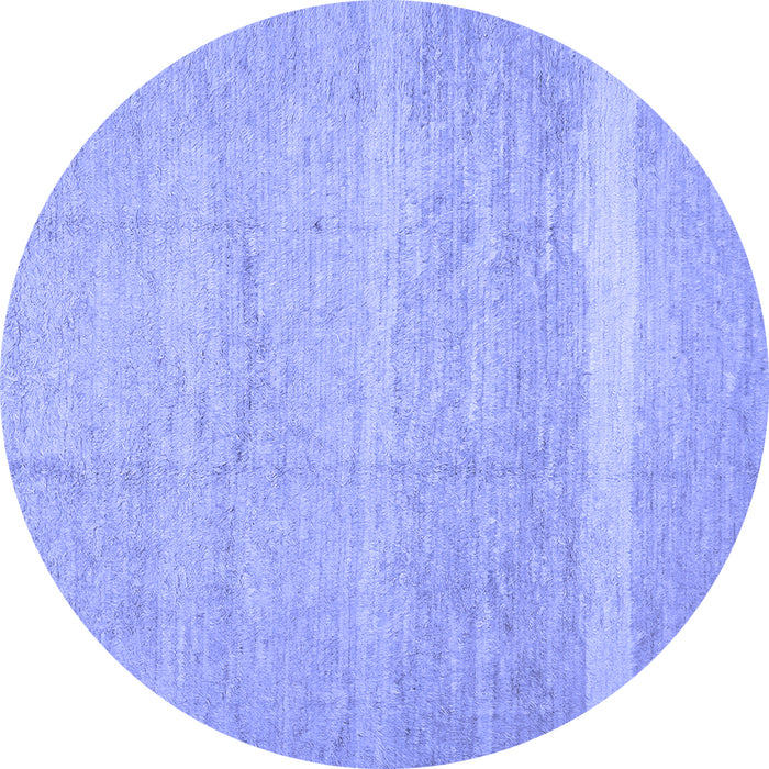Round Machine Washable Abstract Blue Contemporary Rug, wshcon522blu