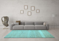 Machine Washable Abstract Light Blue Contemporary Rug, wshcon522lblu