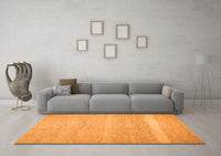 Machine Washable Abstract Orange Contemporary Rug, wshcon522org