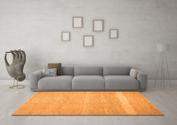 Machine Washable Abstract Orange Contemporary Area Rugs in a Living Room, wshcon522org