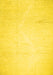 Machine Washable Solid Yellow Modern Rug, wshcon523yw