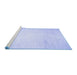 Sideview of Machine Washable Solid Blue Modern Rug, wshcon523blu