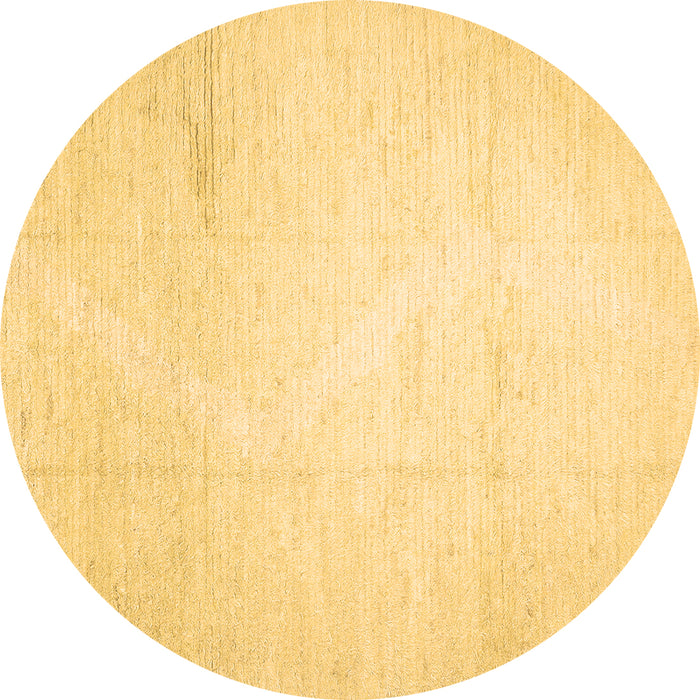 Round Solid Brown Modern Rug, con523brn