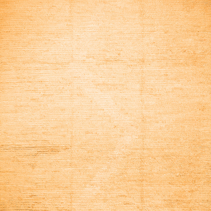 Round Machine Washable Solid Orange Modern Area Rugs, wshcon523org