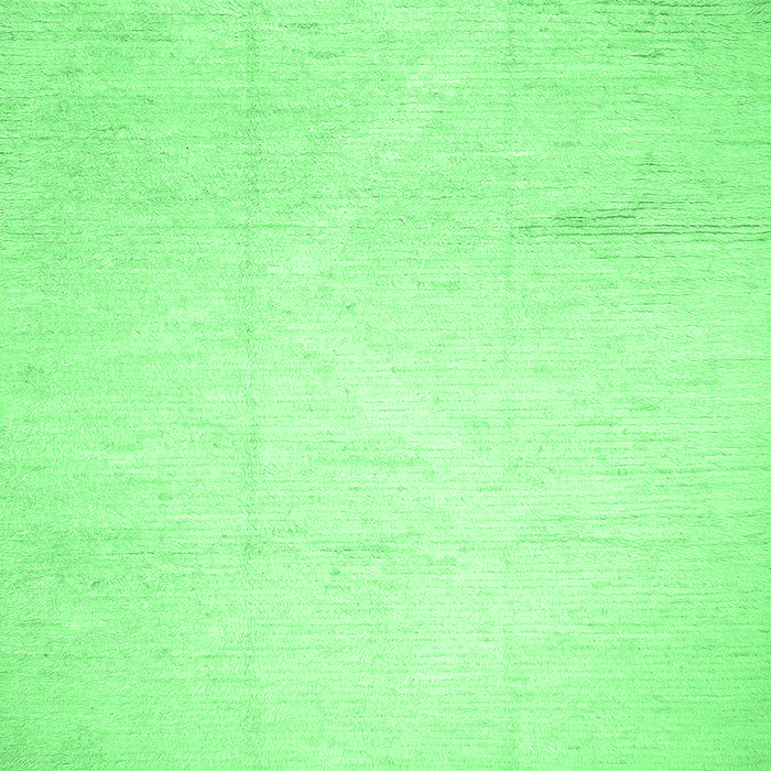 Square Machine Washable Solid Emerald Green Modern Area Rugs, wshcon523emgrn