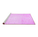 Sideview of Machine Washable Solid Purple Modern Area Rugs, wshcon523pur