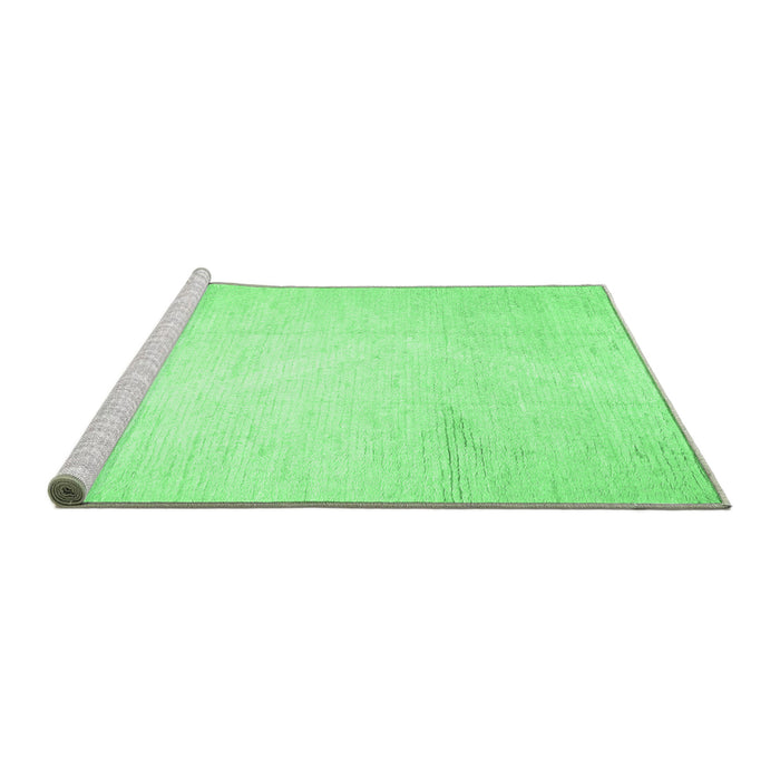 Sideview of Machine Washable Solid Emerald Green Modern Area Rugs, wshcon523emgrn