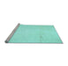 Sideview of Machine Washable Solid Light Blue Modern Rug, wshcon523lblu