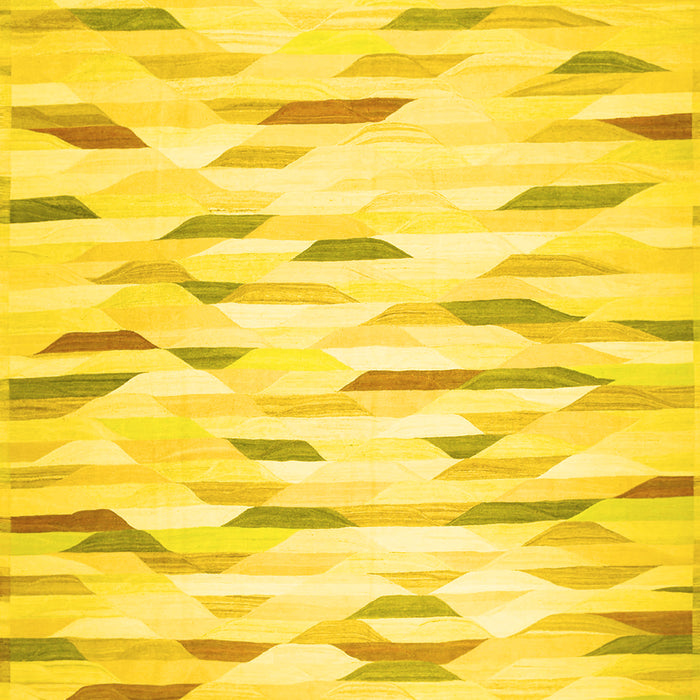 Machine Washable Solid Yellow Modern Rug, wshcon524yw