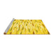 Sideview of Machine Washable Solid Yellow Modern Rug, wshcon524yw