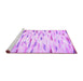 Sideview of Machine Washable Solid Purple Modern Area Rugs, wshcon524pur