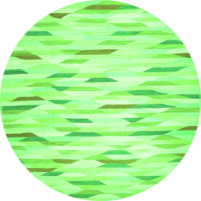 Square Solid Green Modern Rug, con524grn