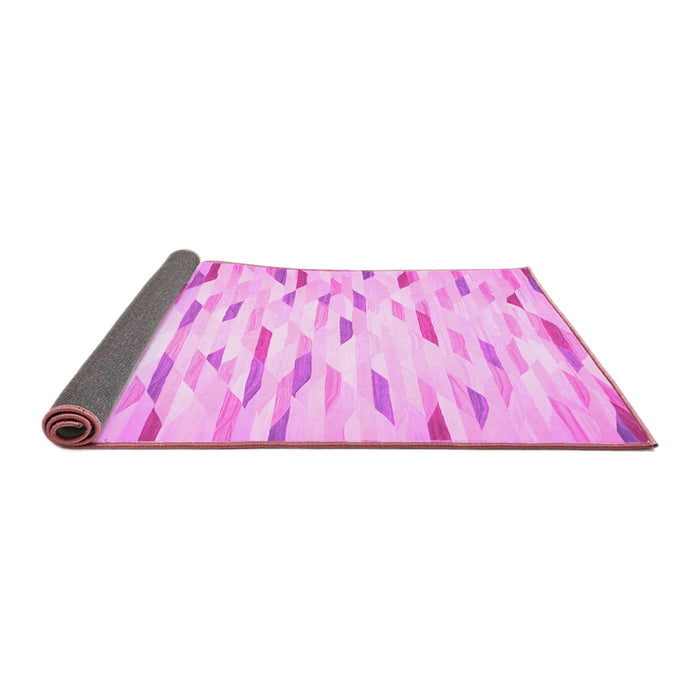 Sideview of Solid Pink Modern Rug, con524pnk