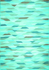 Solid Turquoise Modern Rug, con524turq