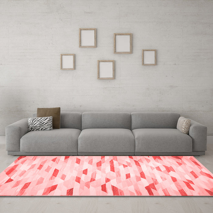 Modern Red Washable Rugs