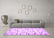 Machine Washable Solid Purple Modern Area Rugs in a Living Room, wshcon524pur