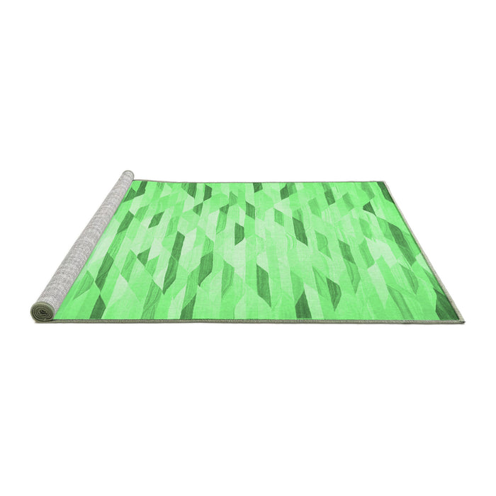 Sideview of Machine Washable Solid Emerald Green Modern Area Rugs, wshcon524emgrn