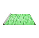 Sideview of Machine Washable Solid Emerald Green Modern Area Rugs, wshcon524emgrn