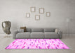 Machine Washable Solid Pink Modern Rug in a Living Room, wshcon524pnk