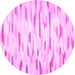 Round Solid Pink Modern Rug, con524pnk