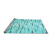 Sideview of Machine Washable Solid Light Blue Modern Rug, wshcon524lblu