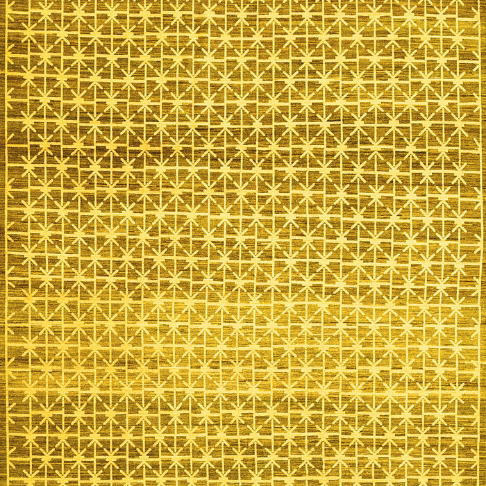 Abstract Yellow Contemporary Rug, con525yw