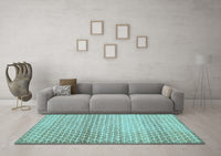 Machine Washable Abstract Light Blue Contemporary Rug, wshcon525lblu