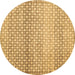 Round Machine Washable Abstract Brown Contemporary Rug, wshcon525brn