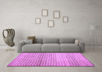 Machine Washable Abstract Purple Contemporary Rug, wshcon525pur