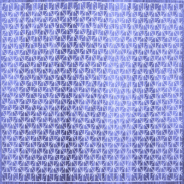 Square Abstract Blue Contemporary Rug, con525blu