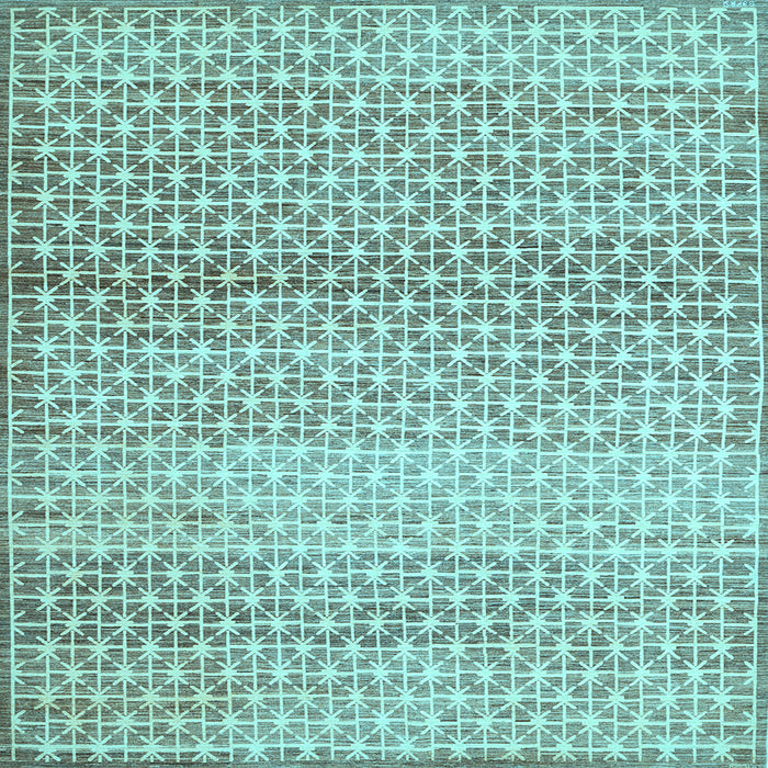 Square Machine Washable Abstract Light Blue Contemporary Rug, wshcon525lblu
